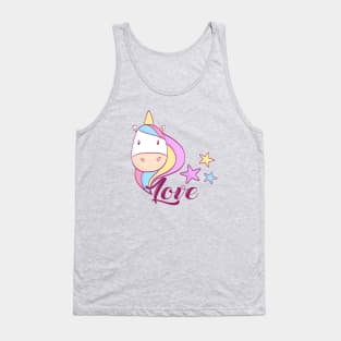 Love unicorn Tank Top